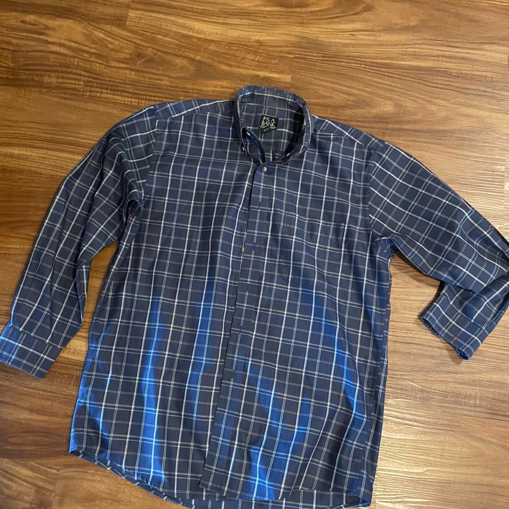Jos. A. Bank Blue Casual Button Down Shirt